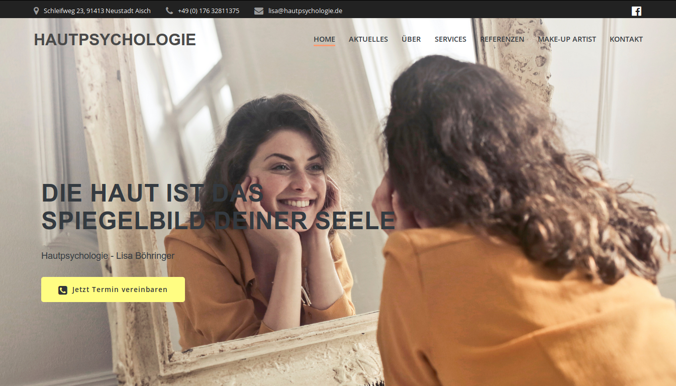 website startseite www.hautpsychologie.de